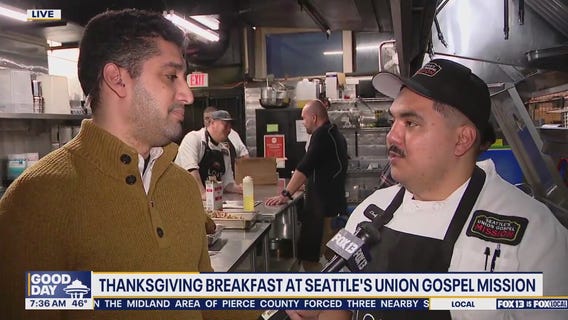 Thanksgiving breakfast at Seattle's Union Gospel Mission