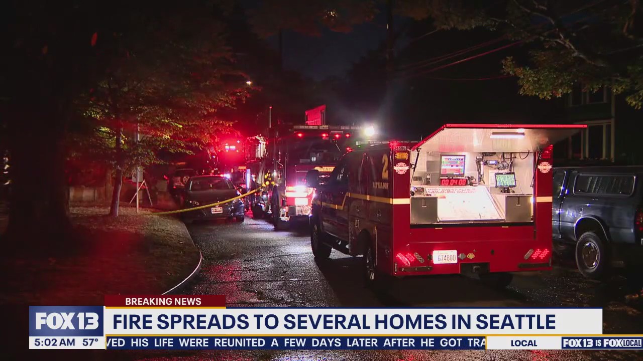 Fire spreads to several homes in Seattle