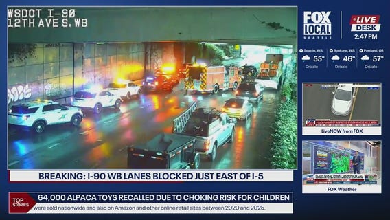 Several injured in 3-car crash on I-90 near Seattle