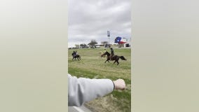 Texas football team gets a horse sendoff