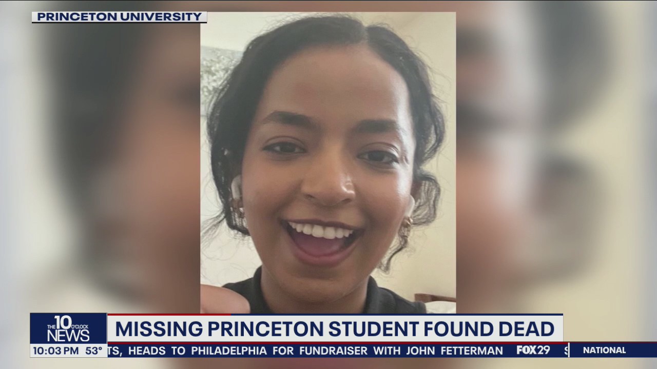 Missing Princeton University student found dead, officials say