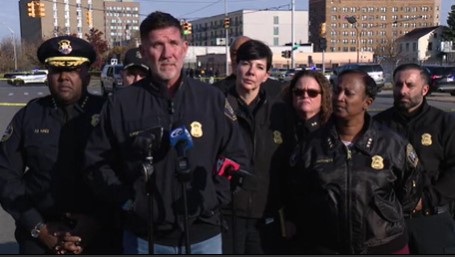 Detroit police update on officer-involved shooting with wanted suspect