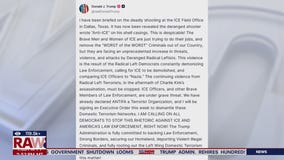 Trump reacts to Dallas ICE facility shooting