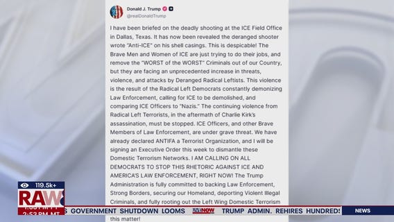 Trump reacts to Dallas ICE facility shooting