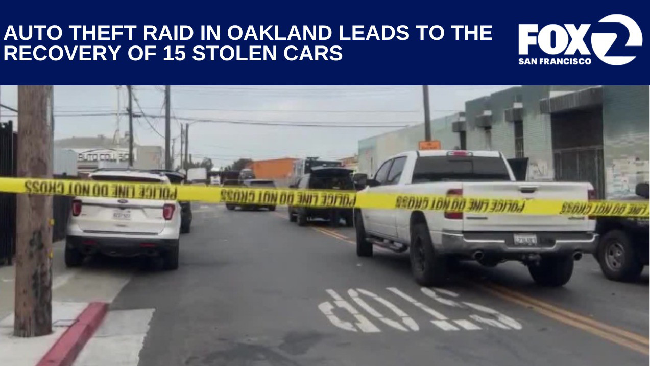 Auto theft raid in Oakland led to the recovery of 15 stolen cars