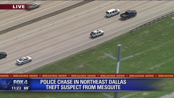 Mesquite Police chase theft suspect through Dallas County