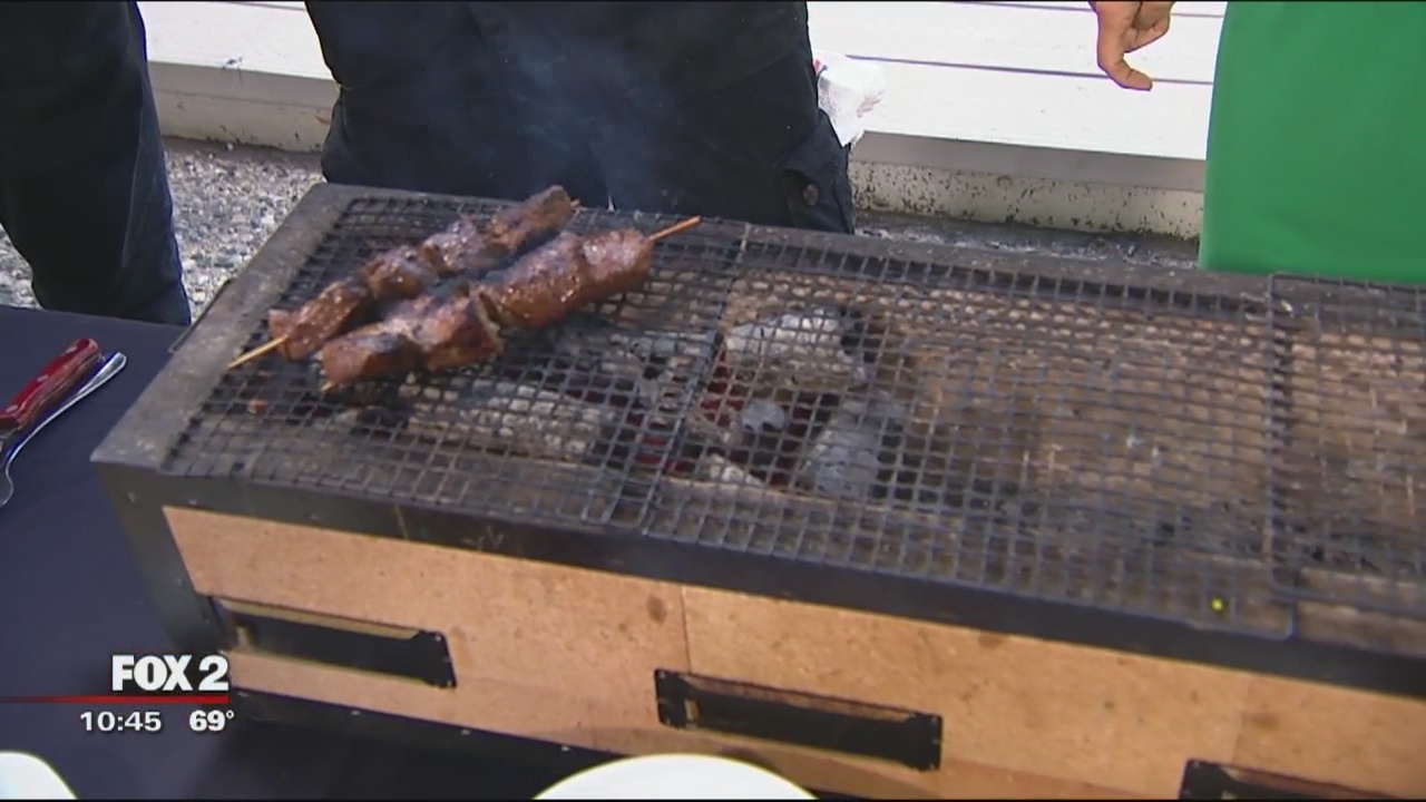 Yakitori-style cooking with Port in Ferndale