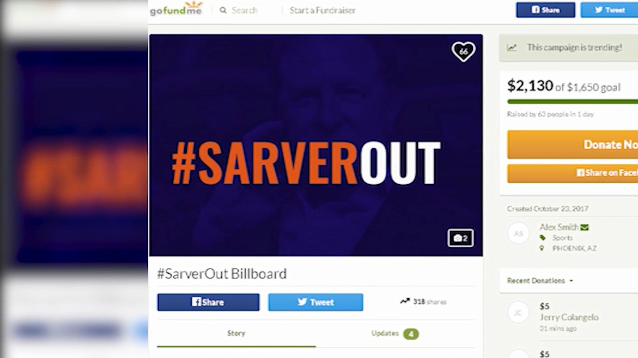 Suns fan raising money for #SarverOut billboards