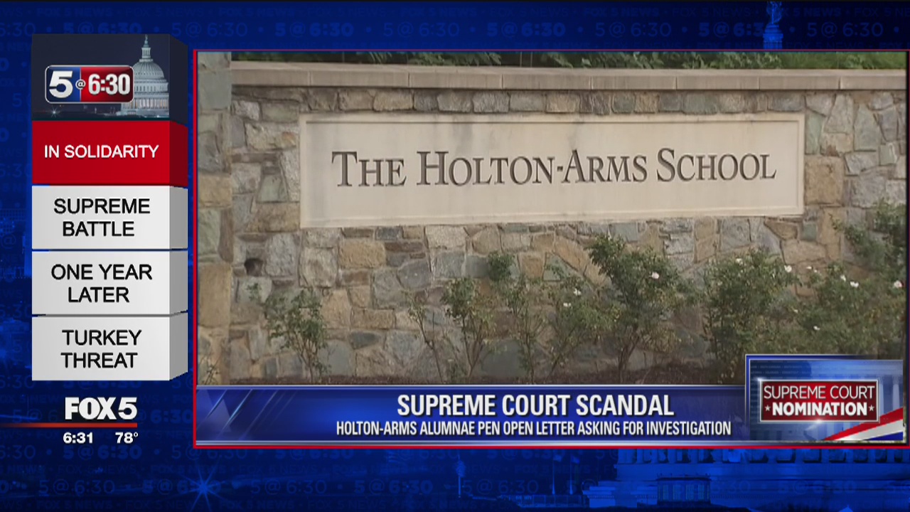 Kavanaugh accuser's fellow alumnae from Holton-Arms School sign letter supporting her