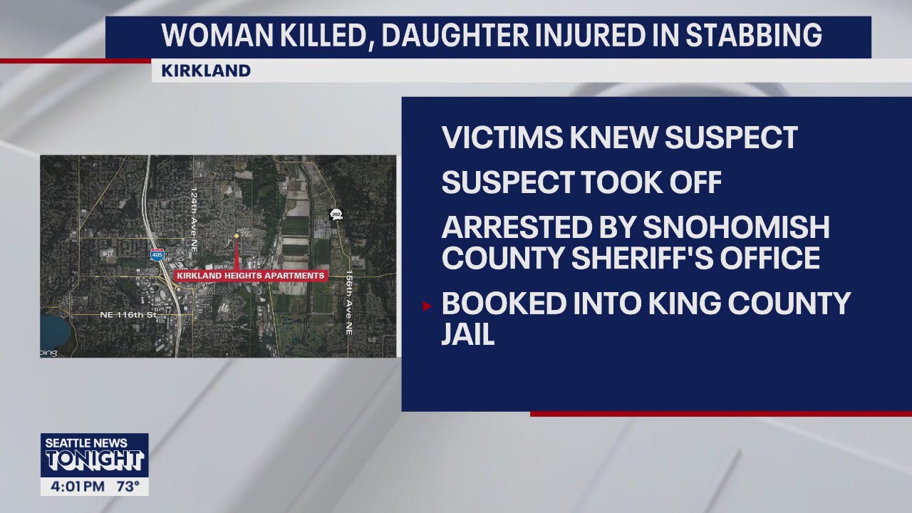 Woman killed, daughter injured in Kirkland stabbing