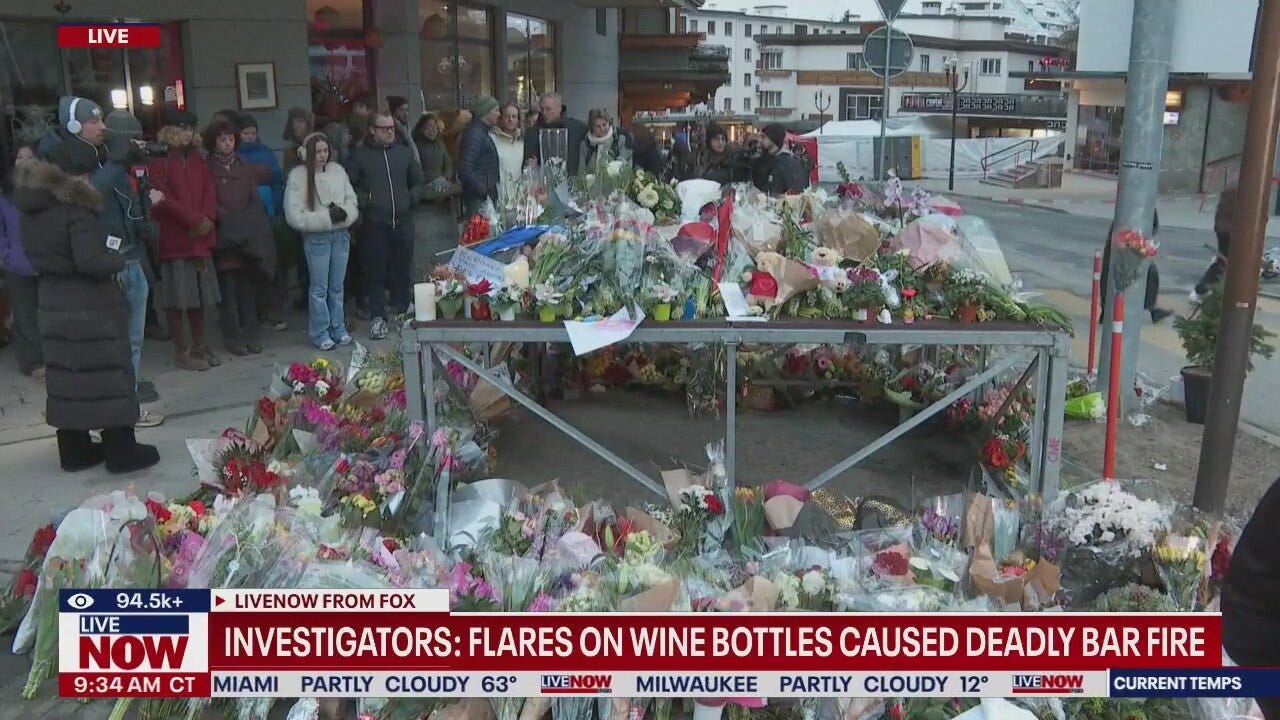 Swiss update: flares on wine bottles caused deadly fire