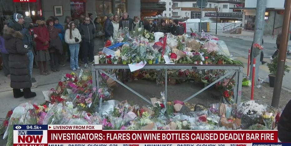 Switzerland ski resort fire: Deadly blaze may have been caused by sparkling flares, investigators say