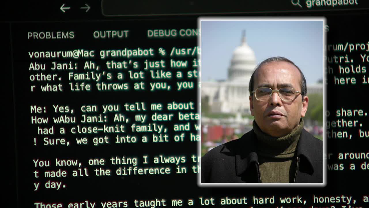 Washington man builds “Grandpa Bot” to help his kids connect with late grandfather