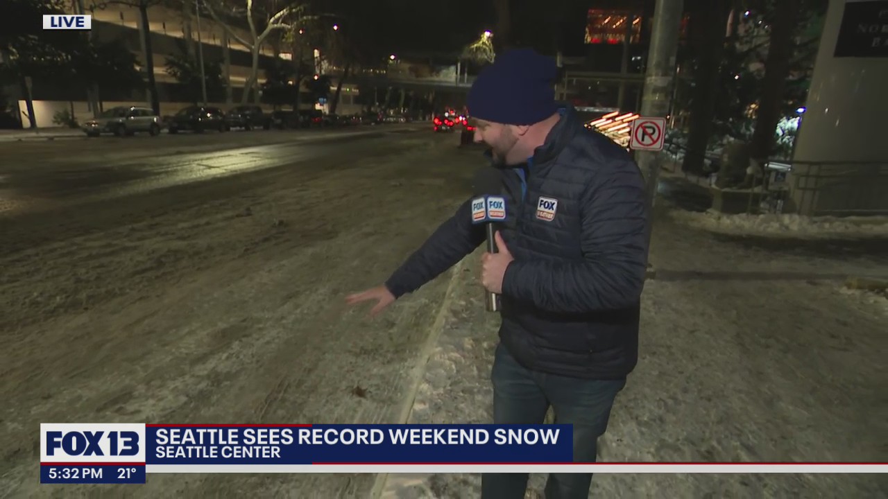 Seattle sees record weekend snow