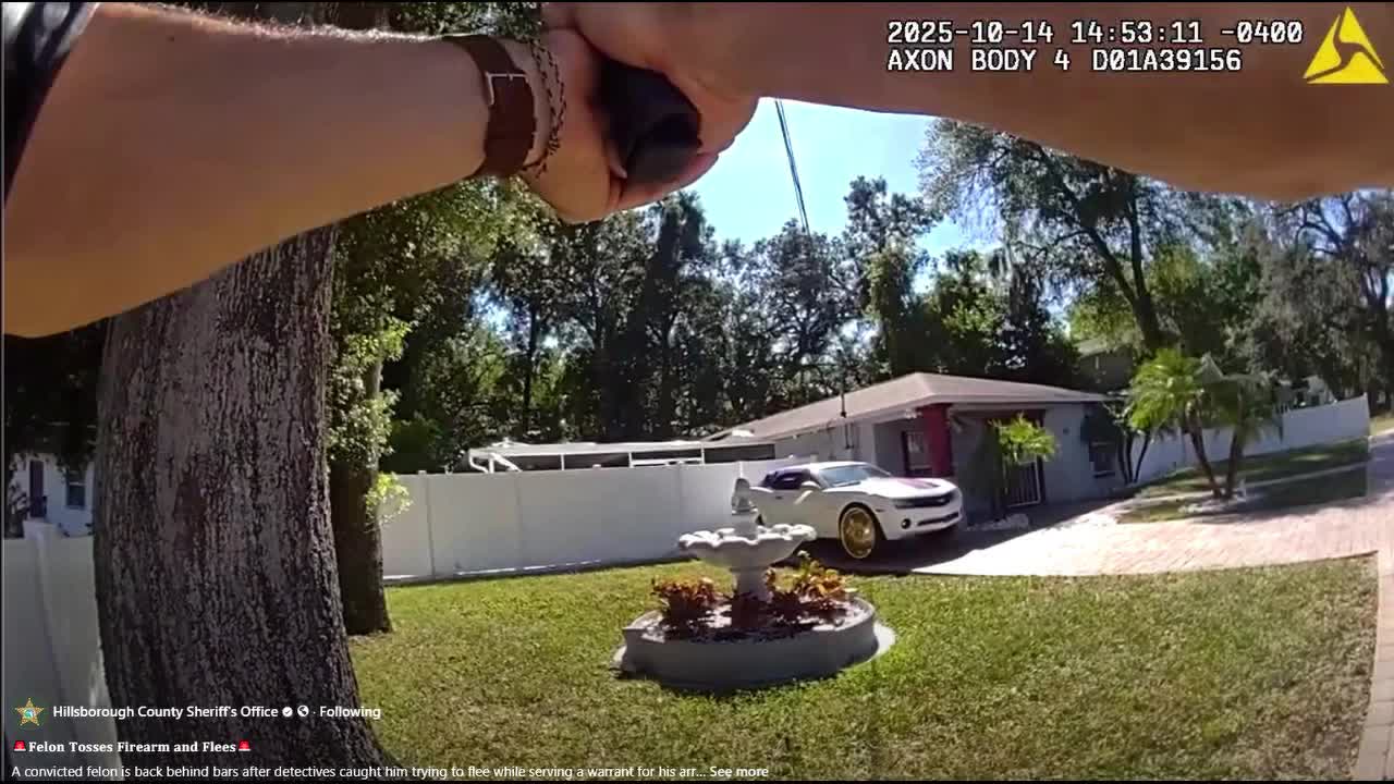 Convicted felon throws gun during chase with deputies