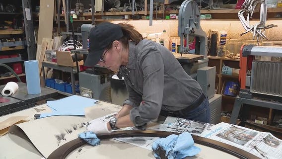 Staining a mirror frame with Jill of All Trades