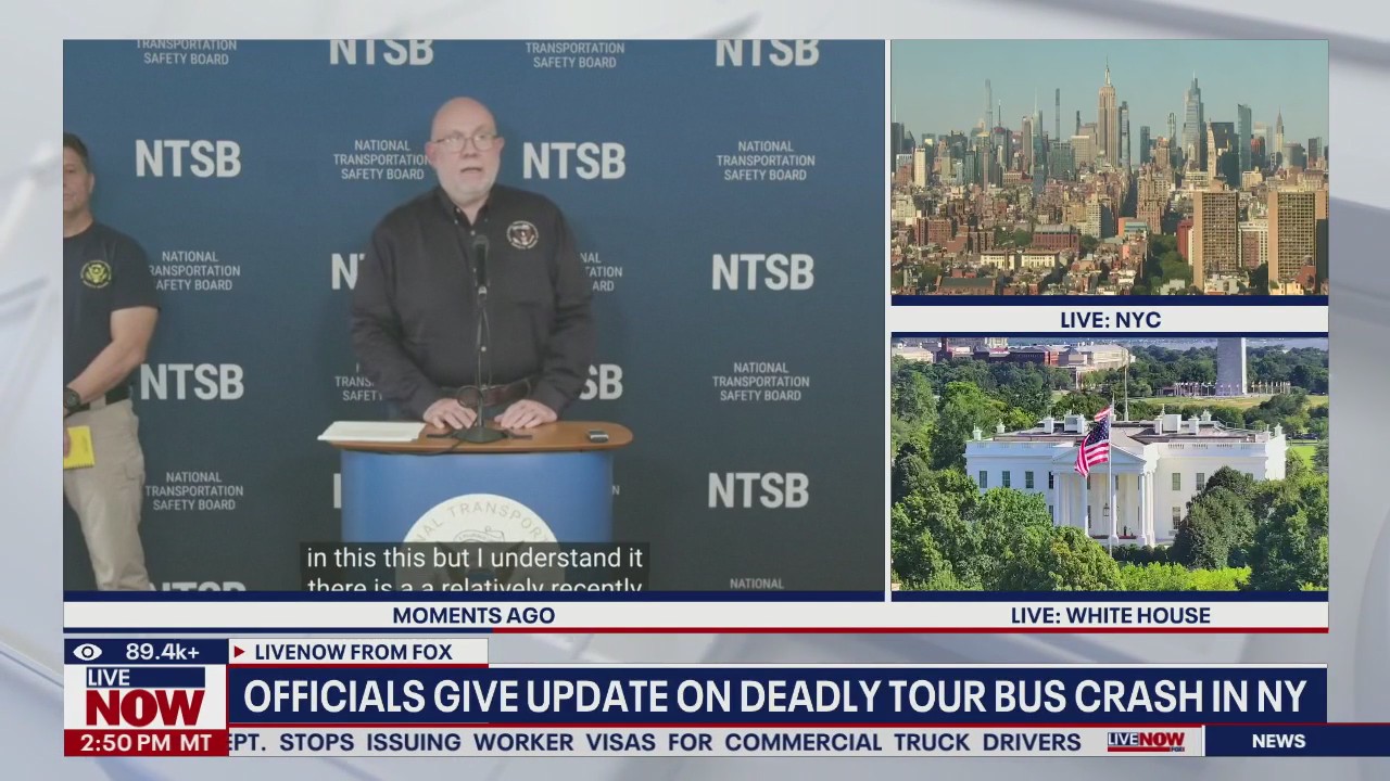 NTSB: 5 dead, several injured in NY tour bus crash