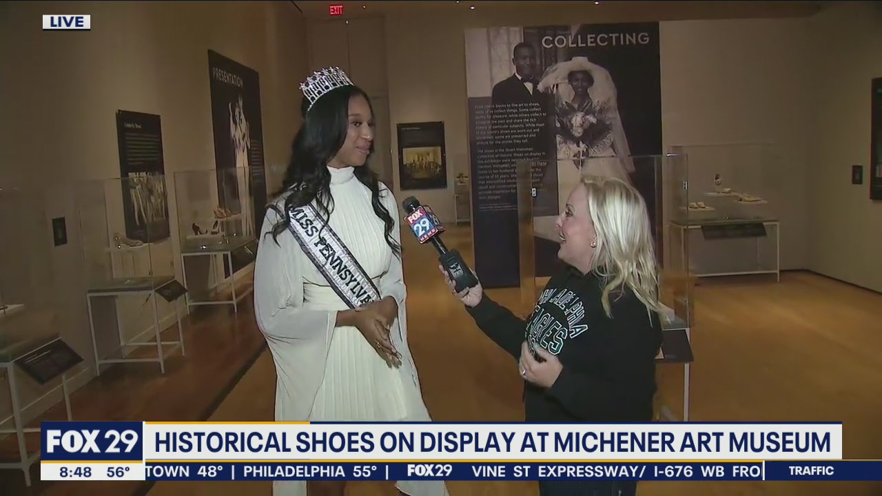 Stuart Weitzman Collection of Historic Shoes on display at the Michener Art Museum