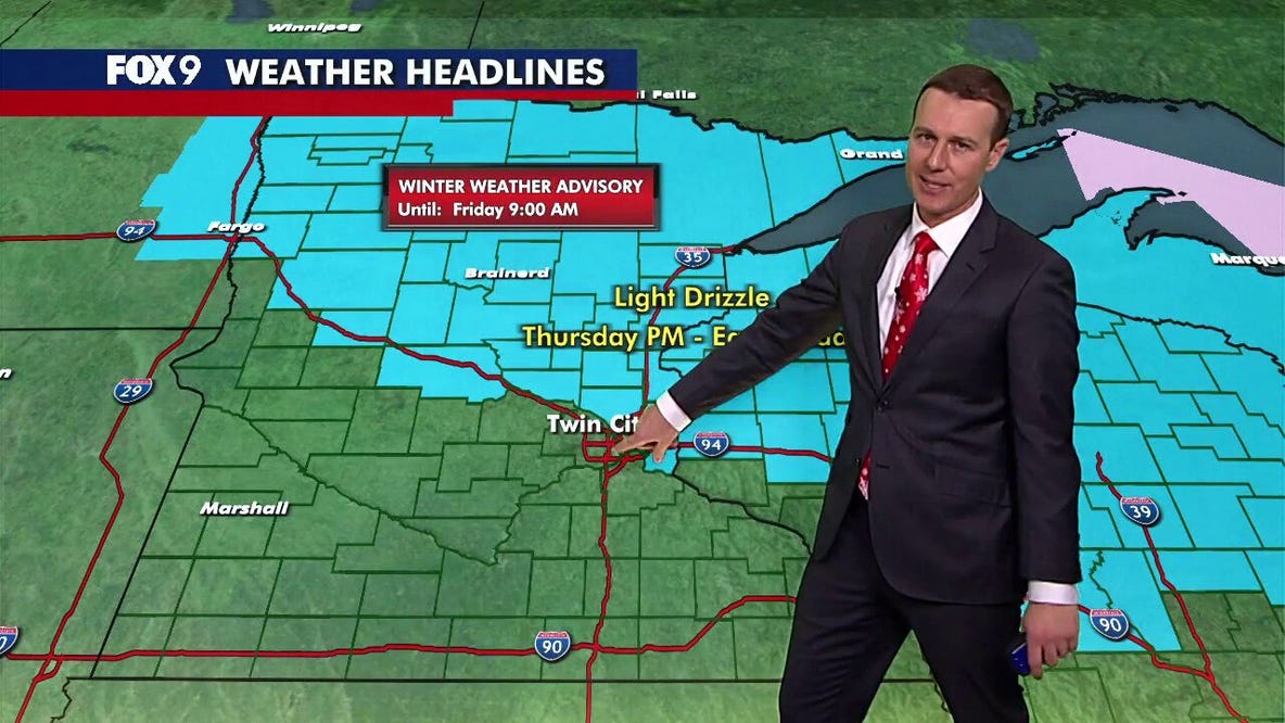 MN Christmas forecast: Warms temps, slicks roads up north