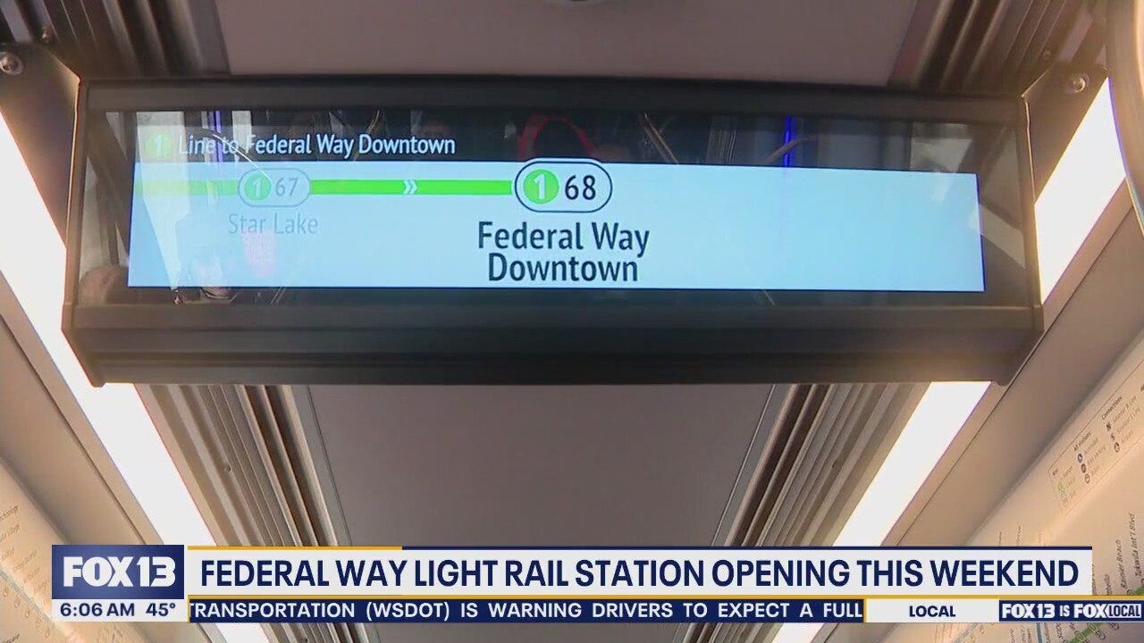 Federal Way Light Rail Station opening this weekend