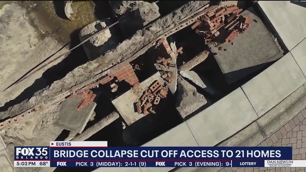 21 homes evacuated after Eustis bridge collapse | FOX 35 Orlando
