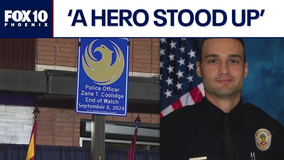 Phoenix PD unveils marker to honor fallen Officer Zane Coolidge