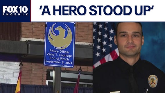Phoenix PD unveils marker to honor fallen Officer Zane Coolidge