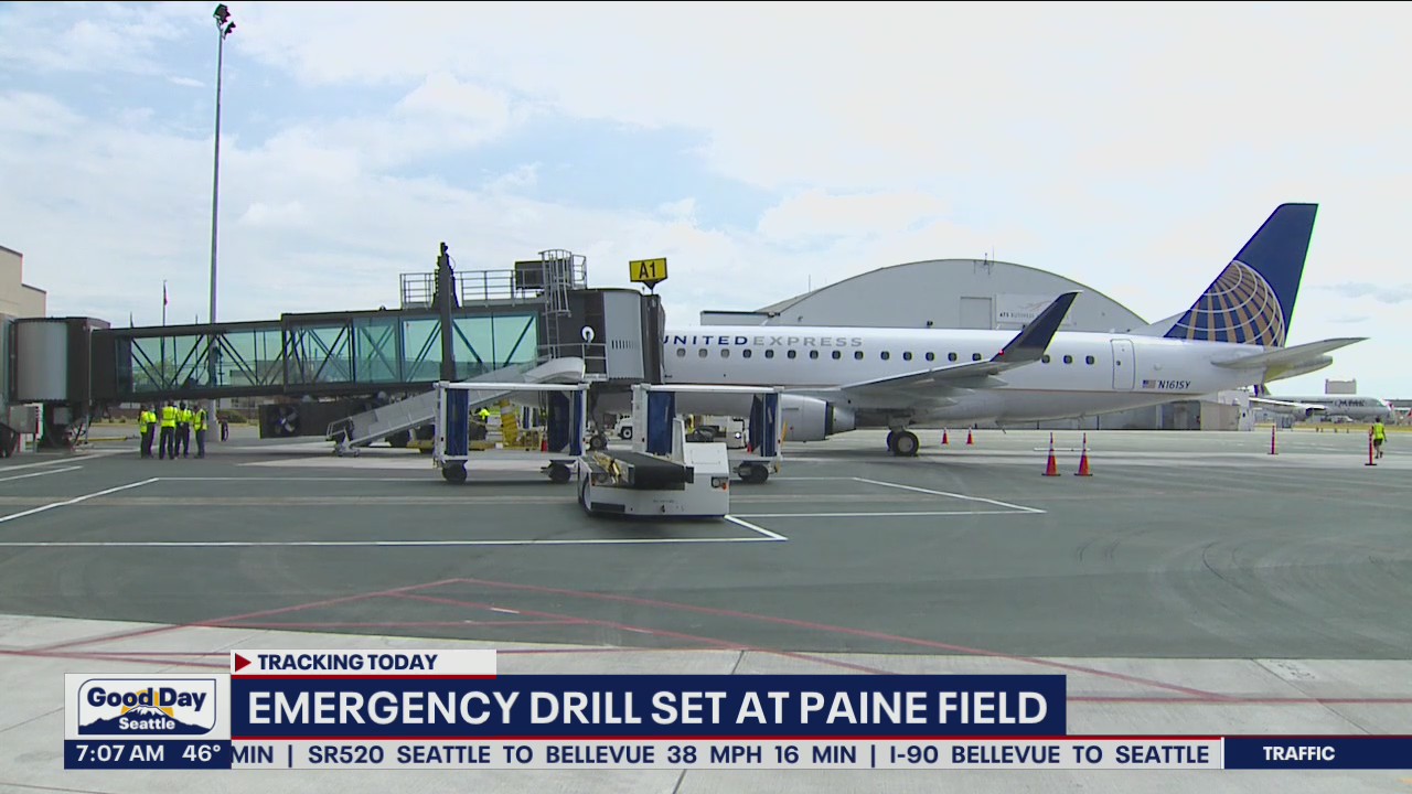 Emergency drill set at Paine Field