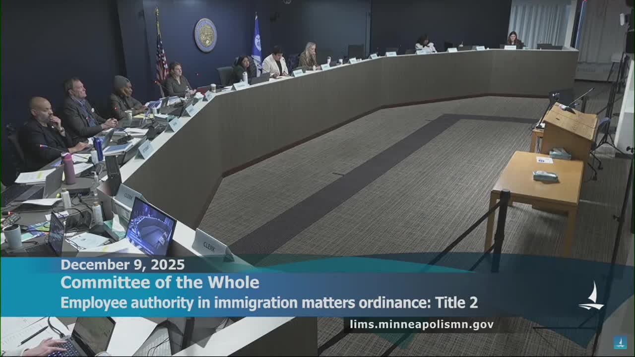 Minneapolis council reviews ordinance barring police from helping ICE