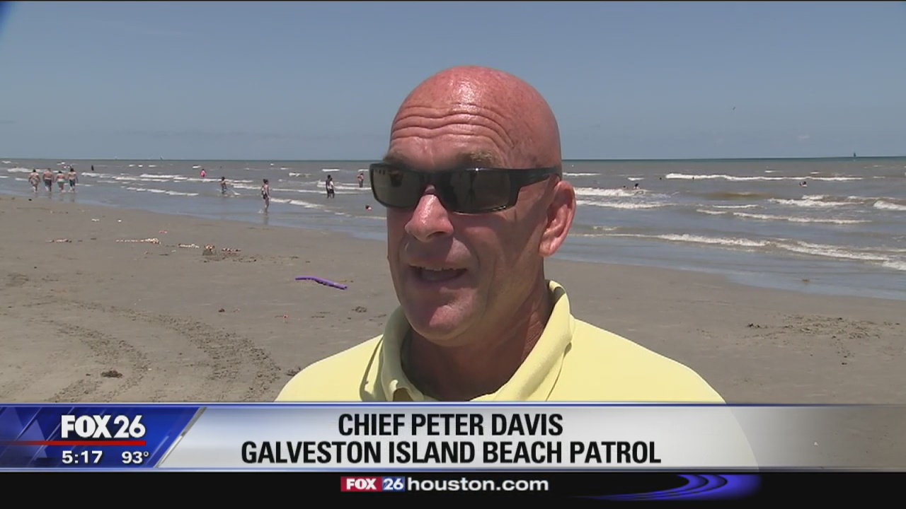 Blue water visible again on Galveston Island