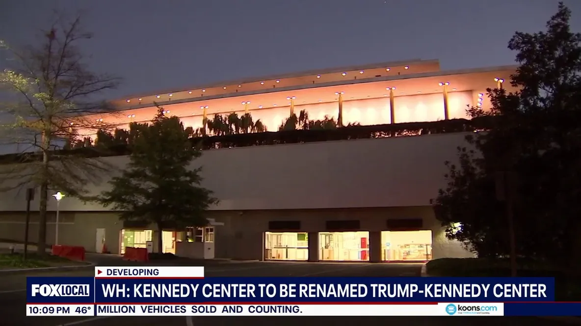 Donald Trump's name added to Kennedy Center day after renaming vote