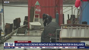 Seattle fire crews remove body from water in Ballard