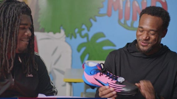 Lions' Derrick Barnes takes part in 'My Cause, My Cleats'