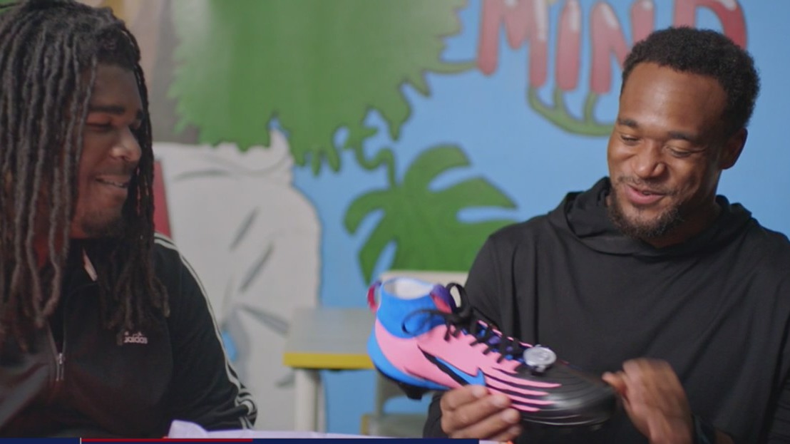 Lions' Derrick Barnes takes part in 'My Cause, My Cleats'
