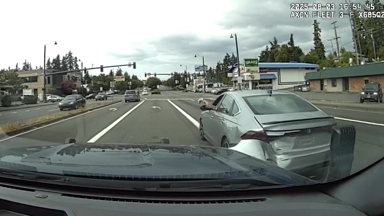 Dashcam video captures reckless driver pursuit