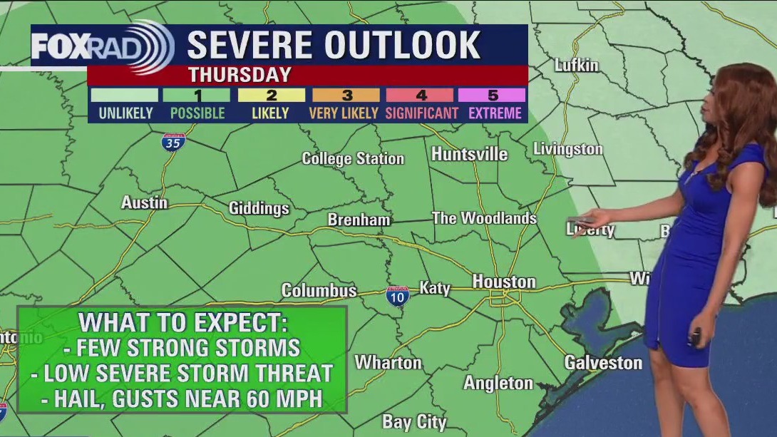 Houston-weather: Severe weather possible on Thursday