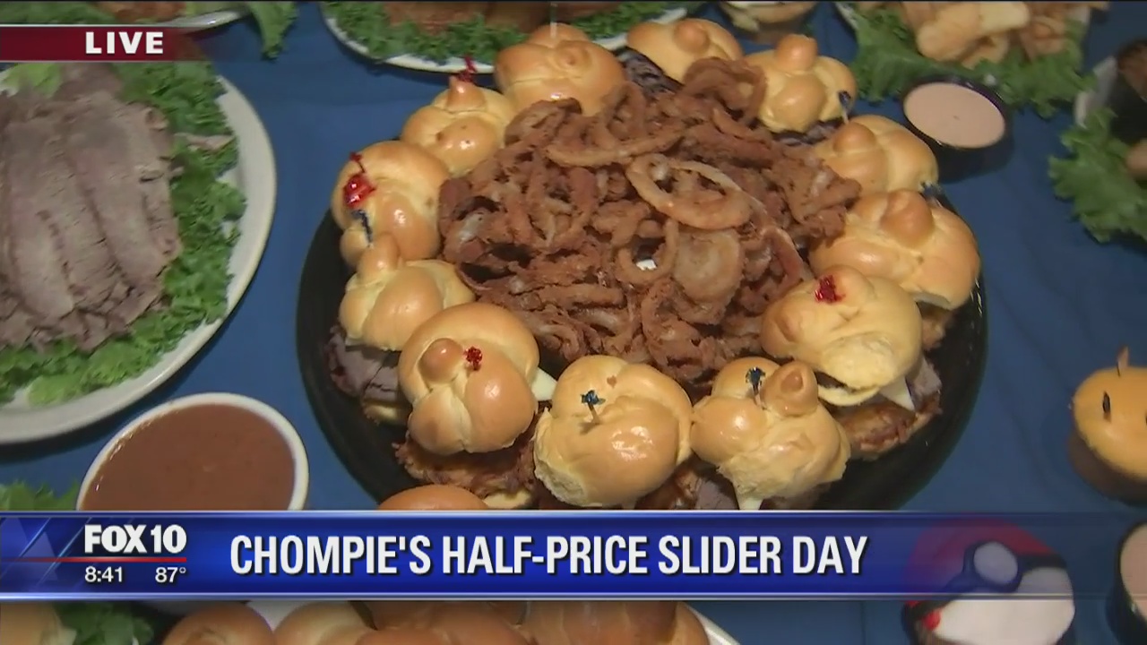Half-price slider day at Chompie's