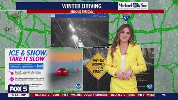 Snow makes for messy Friday commute across parts of DMV