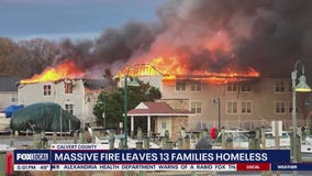 2-alarm fire in Calvert County displaces 13 families