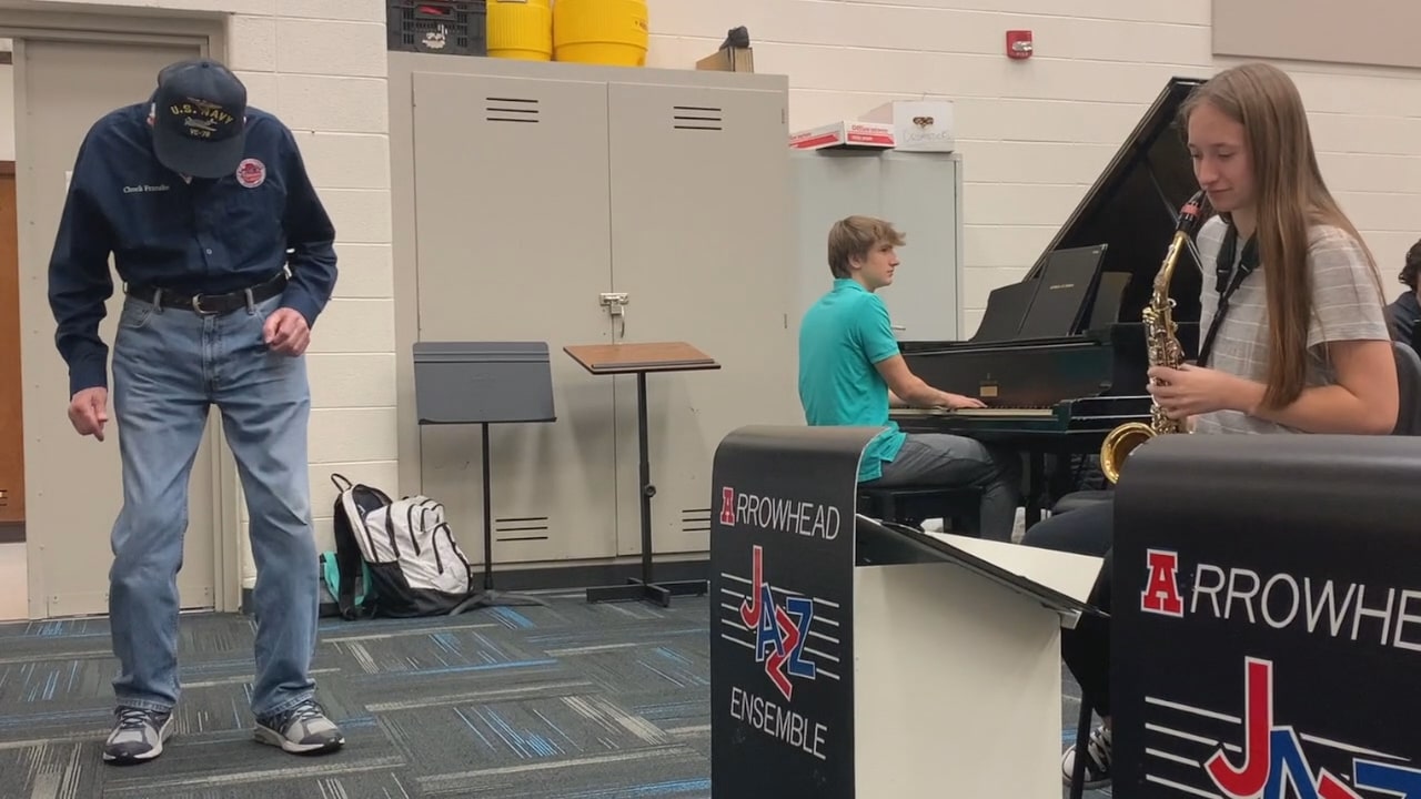 ‘Dancing Chuck’ is back, Arrowhead band assists