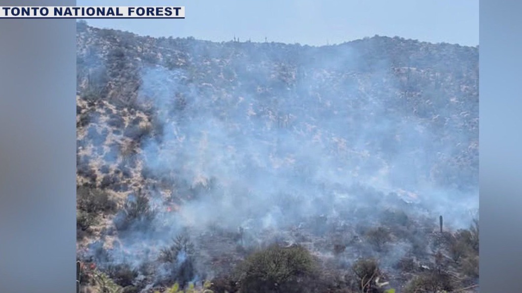 Alamo Fire burns near Boyce Thompson Arboretum