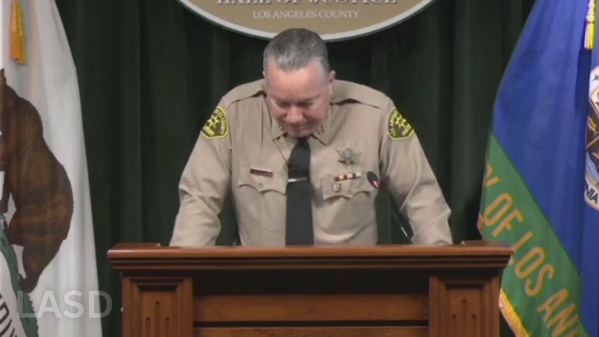 Alex Villanueva fights back tears after conceding in LA Co. Sheriff race