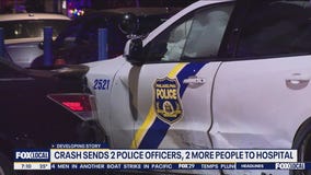 2 Philadelphia police officers hurt in crash with SmartCar in Hunting Park