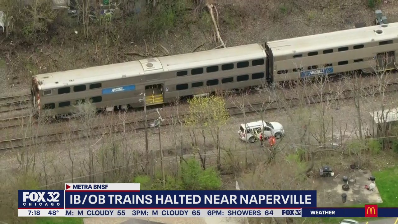 Metra trains delayed near Naperville after train strikes pedestrian