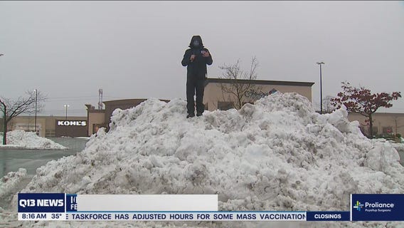 A mini mountain of snow in Federal Way