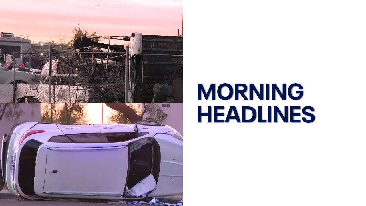 Phoenix junkyard fire; Scottsdale crash l Morning Headlines Feb. 17