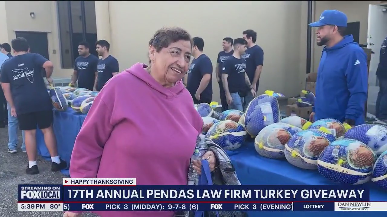 Pendas Law Firm marks 17th year of annual turkey giveaway