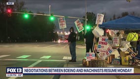 Negotiations between Boeing, machinists resume Monday