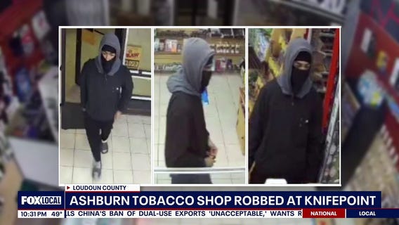 Police searching for suspect accused of robbing Ashburn tobacco shop at knifepoint