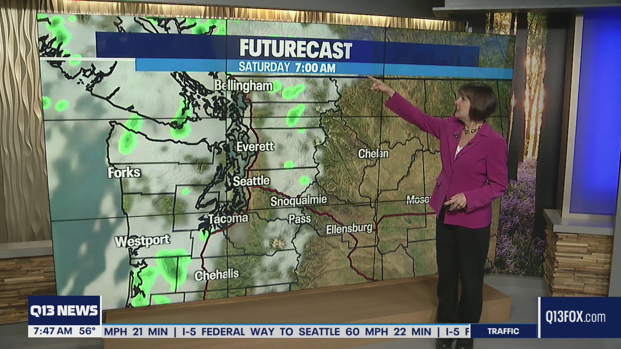 Cloudy and cooler with slight chance for drizzle